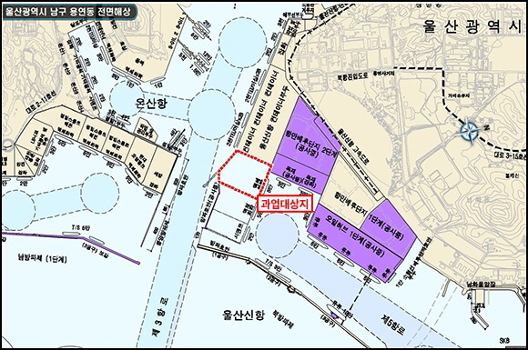 울산 북신항 액체부두 축조(1선석) 사업 위치 평면도